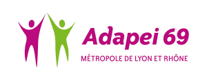 Logo de l'Adapei du Rhône, association départementale de parents et d'amis des personnes handicapées mentales.