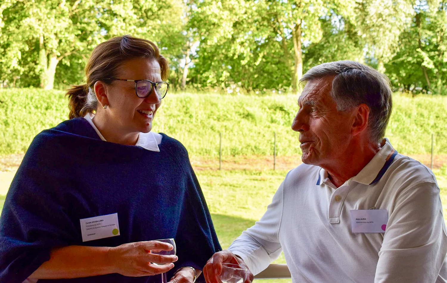 Assemblée générale 2024 du GETH - portrait de Carole Michalland et Alain Auria