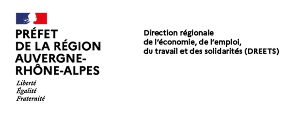 Logo de la Direction régionale de l'économie, de l'emploi, du travail et des solidarités de la région Auvergne Rhône-Alpes