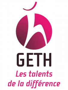 GETH - Logo vertical - dégradé couleurs Logo du GETH - Les talents de la différence